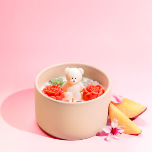 White Peach Blossom Black Jar